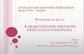 KARAKTERISTIK EKONOMI PERTANIAN INDONESIAbaladina.lecture.ub.ac.id/files/...Ekonomi-Pertanian-Indonesia-NBD.pdf · 2. Pertanian dataran tinggi dan rendah Indonesia merupakan daerah