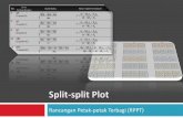 Rancangan Petak-petak Terbagi (Split-split Plot) · PDF filePada RPT kita hanya melakukan percobaan dengan 2 faktor, sedangkan pada RPPT kita berhadapan dengan 3 ... tetap dikombinasikan