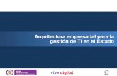 Arquitectura empresarial para la 1.1.2. gestión de TI en ... · PDF fileRed de centros de datos autorizados- servicio por demanda Red de telecomunicaciones compartida Arquitectura