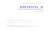 STRUKTUR BAJA II MODUL 4 - thamrin nasution · PDF file... SNI 03-2847-2002 Tata Cara Perhitungan Struktur Beton Untuk Bangunan Gedung ... m kN/m3 kN/m' Lantai jembatan 0.200 25 ...