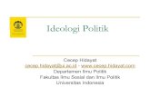 Ideologi Politik - UI Open Coursewareocw.ui.ac.id/pluginfile.php/126/mod_resource/content/0/OCW 2013... · Karakteristik Sosialisme Demokrasi (Anthony Giddens) ! Keterlibatan negara