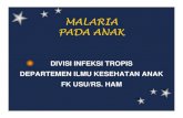 MALARIA PADA ANAK - ocw.usu.ac.idocw.usu.ac.id/.../tmd175_slide_malaria_pada_anak.pdf · Dosis tergantung kepada luas permukaan tubuh dari dosis dewasa Dosis Obat untuk Anak BB (Kg)