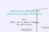 MASALAH-MASALAH HUKUM ACARA PERDATA - ms …ms-aceh.go.id/data/materi_bimtek/BIMTEKHKACARA2012.pdf · HUKUM ACARA PERDATA 1 . MASALAH-MASALAH HUKUM ACARA PERDATA I. Surat Gugatan.