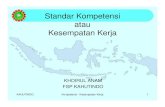 Standar Kompetensi atau Kesempatan Kerja - · PDF fileKAHUTINDO Kompetensi - Kesempatan Kerja 4 Standar Kompetensi • Standar Kompetensi Kerja Nasional Indonesia (SKKNI) adalah: Uraian