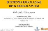 ELEKTRONIK JURNAL USING OPEN JOURNAL SYSTEMimam.mercubuana-yogya.ac.id/wp-content/uploads/2017/02/Tata-Kelol… · pengelola jurnal seluruh Indonesia. Sampai sekarang sudah 54 jurnal