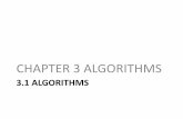 3.1 Algorithms - · PDF fileDeskripsikan suatu algoritma untuk mencari bilangan terbesar dalam barisan hingga bilangan bulat. Solusi. Dilakukan langkah berikut: 1. Buat nilai maksimum