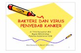 BAKTERI DAN VIRUS PENYEBAB KANKER - blog.umy.ac.idblog.umy.ac.id/ghea/files/2012/01/BAKTERI-VIRUS-KANKER-BLOK... · Human Papilloma Cerviks uteri Ca epidermoid, Bakteri virus penyebab