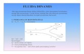 FLUIDA DINAMIS - · PDF fileZat cair adalah homogen dan tidak termampatkan (rapat massa fluida ... 10 cm. perbedaan elevasi muka air kedua kolam ... minyak dengan kerapatan relatif