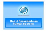 Bab-4 Penyederhanaan FUngsi Boolean · PDF file•Suatu fungsi Booelan dapat dibentuk secara aljabar dari tabel kebenaran yang diketahui dengan membentuk minterm/maxterm dari setiap