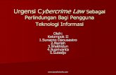 Urgensi Cybercrime LawSebagai Perlindungan Bagi …jamalwiwoho.com/wp-content/uploads/2010/10/Presentasi-Klp-II... · menggunakan sistem penyandian transmisi data (secure http), digital