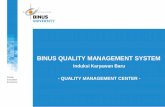 BINUS QUALITY MANAGEMENT SYSTEM - bcld.binus.edubcld.binus.edu/blended/admin/Files/FckEditor/file/E-Induction April... · QUALITY CONTROL QUALITY ASSURANCE (QUALITY MANAGEMENT Hanya