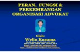 Peran dan Fungsi Organisasi Advokat - Welinkusuma's · PDF fileKonstitusionalitas PERADI sebagai Wadah Tunggal Profesi Advokat Putusan Mahkamah Konstitusi No. 014/PUU-IV/2006 tanggal