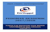PEDOMAN AKADEMIK 2017/2018 - · PDF fileKalender Akademik 2017/2018 . Pedoman Akademik 2017/2018 Fakultas Ekonomiiv Dan Bisnis Universitas Esa Unggul Jakarta . ... Undang Undang Dasar