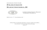 ELEKTRONIKA II - labdasar.ee.itb.ac.idlabdasar.ee.itb.ac.id/lab/EL3109 - Elektronika 2/2013-2014/modul... · Mengerjakan laporan dalam bentuk ... praktikum bila tidak disyaratkan