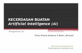 KECERDASAN BUATAN Artificial Intelligence (AI) · PDF fileTeknik-teknik bahasa dan pemrograman yang ... pengertian tentang beberapa wilayah subyek ... Didasarkan pada suatu algoritma