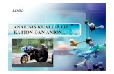ANALISIS KUALITATIF KATION DAN ANION · PDF fileJenis uji Reaksi Kering Reaksi Basah Analisis kualitatif by D. Tisnadjaja, Universitas Nusa Bangsa, Bogor 4