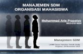 MANAJEMEN SDM ORGANISASI MAHASISWA · PDF fileManajemen sumber daya manusia adalah suatu prosedur yang berkelanjutan yang bertujuan untuk memasok suatu organisasi atau ... •Fungsi
