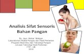 Analisis Sifat Sensoris Bahan Pangan - life journeymaharajay.lecture.ub.ac.id/files/2016/10/Sifat-Sensoris-Bahan... · •Contoh : PB 5 10 . ... •Uji organoleptik : dilakukan oleh