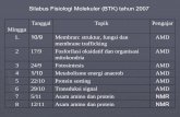 10/9 membrane trafficking 2 Fosforilasi oksidatif dan ... · PDF fileFotosintesis. AMD: 4. 1/10: Metabolisme energi anaerob. AMD: 5. 22/10: Protein sorting. AMD: 6. 29/10: ... Melalui