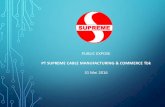 PUBLIC EXPOSE PT SUPREME CABLE … EXPOSE 2016.pdf · LAPORAN PENJUALAN (JANUARI –DESEMBER ... - Fokus pada penjualan kabel serat optik. 2 Fluktuasi harga ... o Anggaran Kementrian