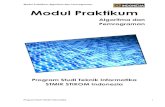 Modul Praktikum Algoritma dan Pemrograman Modul stiki- · PDF fileMengenal bahasa pemrograman dengan bahasa C ... Mempraktekkan perintah input dan output dalam bahasa pemrograman.