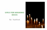 spss for windows basic -   · PDF fileSPSS merupakan software statistik yang paling populer, fasilitasnya sangat lengkap dibandingkan dengan software lainnya, penggunaannya pun