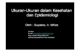 Ukuran-Ukuran dalam Kesehatan dan · PDF fileSecondary Attack Rate • Jumlah penderita baru suatu penyakit yang terjangkit ... Contoh: Di Indonesia pada tahun 1997 terdapat MMR sebesar