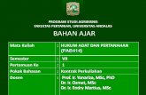 PROGRAM STUDI AGRIBISNIS FAKULTAS · PDF fileTanah dan Hukum Waris Minangkabau by Mochtar Naim ... dalam sistem kehidupan sosial di Indonesia dan di negara lain, sumbernya adalah peraturan2