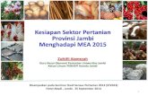 Kesiapan Sektor Pertanian Provinsi Jambi Menghadapi · PDF fileDisampaikan pada Seminar Hasil Sensus Pertanian 2013 (ST2013) Hotel ... kelapa sawit, karet dan kakao. 4. ... Memperlancar