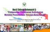 Rapat Kerja Kesehatan Nasional Regional Barat Batam, 4 - 7 ... · PDF fileAwal tahun Membuat regulasi tentang standar SDM kesehatan di fasyankes Mapping kebutuhan ... (transfusi darah,