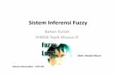 Sistem Inferensi Fuzzyinformatika.stei.itb.ac.id/~rinaldi.munir/MetNum/2011-2012/Sistem... · adalah himpunan fuzzy yang menyatakan konsekuen ke-k. • Berdasarkan metode implikasi