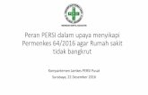 Peran PERSI dalam upaya menyikapi Permenkes 64/2016 · PDF file•PERSI mendukung kebijakan pemerintah, ... •PERSI mendukung prinsip bahwa pelayanan rumah sakit privat (swasta) ...