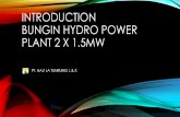 Introduction bungin hydro power plant 2 x 1 - iced.or.id · PDF file2 Kapasitas : 3 MW ( 2 x 1,5 MW) 3 ... (JOIN PERTAMINA-MEDCO E ... Jumlah Tenaga Kerja harus senantiasa dalam jumlah
