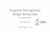 Pengantar Pemrograman dengan Bahasa Javainformatika.stei.itb.ac.id/~rinaldi.munir/AljabarGeometri/2015-2016... · Pengantar Pemrograman dengan Bahasa Java ... termasuk aplikasi berbasis