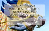 Ruang lingkup manajemen risiko · PDF file• Manajemen risiko adalah pelaksanaan fungsi-fungsi manajemen dalam menanggulangi risiko, ... •Mengevaluasi program produk lindung . Risiko