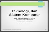 Teknologi, dan Sistem Komputer - ee.unsoed.ac.idstwn/kul/tke131104/dte-2015-01.pdf · Menyediakan jalur komunikasi antar komponen di dalam sebuah sistem komputer. T a n e n b a u