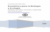 Estadística para la Biología y Ecología -  · PDF fileEstadística para la Biología y Ecología 2007 Andrés Pulido Hernández. Biólogo Marino. biologiamarina@colombia.com
