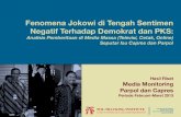 Fenomena Jokowi di Tengah Sentimen Negatif Terhadap · PDF filePartai Keadilan Sejahtera! Kasus Hukum! Penangkapan Luthﬁ Hasan Ishaq! Berita PKS didominasi tema kasus hukum.! 0 21
