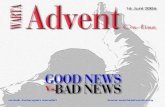 Warta Advent On-line (WAO) 16 Juni · PDF filesemuanya itu dapat menguatkan iman kita bila kita ... Tuhan kekuatan dan kesehatan dalam pelayanan-Nya ... belum berbicara soal dampak