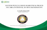 SISTEM PENCEGAHAN KORUPSI & FRAUD SECARA …kebijakankesehatanindonesia.net/images/2013/11/taufik_hidayat.pdf · • Pedoman Identifikasi, ... RUMAH SAKIT DAN PUSKESMAS MASIH SEBAGAI