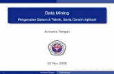 Data Mining - Gunadarma Universityavinanta.staff.gunadarma.ac.id/Downloads/files/14556/DataMiningAvi.pdf · ... entitas, instan Atribut / variabel ... jika tidak lagi menjual susu