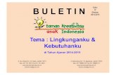 B U L E T I N Oktober Edisi 2014-2015 - Taman · PDF fileUntuk Pendaftaran SD Kreativitas Anak Indonesia ... sambil menyanyikan sebuah lagu. Ayo main kan alat musiknya Nak ... penulisan