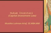 [PPT]HUKUM DAGANG INTERNASIONAL · Web viewTujuan Capital Investment Law Kebijakan penanaman modal dituangkan dalam aturan hukum karena terkait tuntutan spesifik dan daya pemaksa;