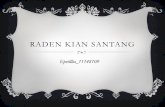 RADEN KIAN SANTANG - · PDF filemenceritakan kisah Raden Kian Santang, putra Prabu Siliwangi di Kerajaan Pajajaran. Sri Baduga Maharaja atau Prabu Siliwangi (Ananda George), Raja Pajajaran