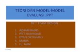 TEORI DAN MODEL-MODEL EVALUASI · PDF fileAda Dua Macam standar dapat digunakan pada model countenance, yaitu : •Standar obsolut dan standar relatif. 1) Standar obsolut menggambarkan