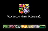 Vitamin dan Mineral · PPT file · Web view · 2016-07-21Vitamin dan Mineral Potasium (K) Merupakan mineral esensial dan byk dikenal sbg elektrolit Fungsi tubuh normal = tergantung