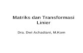 Matriks dan Transformasi Linier · PPT file · Web view · 2008-09-29Matriks dan Transformasi Linier Dra. Dwi Achadiani, M.Kom Vektor Definisi: Vektor adalah besaran yang mempunyai