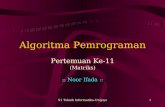 Algoritma Pemrograman - Ifa's | My lecturing weblog Teknik Informatika-Unijoyo 5 • Matriks adalah struktur penyimpanan di dalam memori utama yang setiap individu elemennya diakses