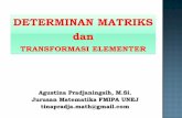 (2) determinan matriks - The Big Family of SH Terate · Khusus untuk matriks A 3x3 menghitung nilai determinan-nya dapat digunakan ATURAN SARRUS sbb : I. Tulis lagi kolom ke-1 dan