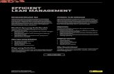 EFFICIENT LEAN MANAGEMENT - forummanajemen.comforummanajemen.com/silabus/19-Operation-Lean-Management.pdf · chain management. Siapa yang Perlu Ikut Lean System (Toyota Production